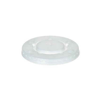 Starpak 150 Deckel PS rund Ø 9 cm · 1 cm klar mit Kreuzschlitz | Folie (150 Stück)