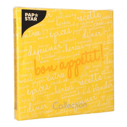 PAPSTAR 20 Servietten, 40 cm x 40 cm 3-lagig 1/4-Falz