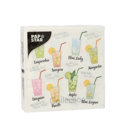PAPSTAR 20 Servietten, 25 cm x 25 cm 3-lagig 1/4-Falz