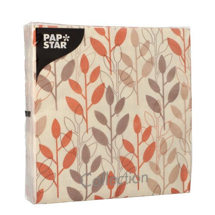 PAPSTAR 20 Servietten, 33 cm x 33 cm 3-lagig 1/4-Falz rot