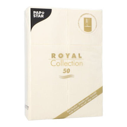 PAPSTAR 50 Servietten "ROYAL Collection" 48 cm x 30 cm mit Besteckfalz