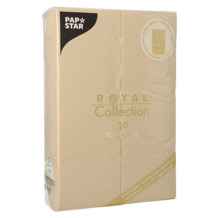 PAPSTAR 50 Servietten "ROYAL Collection" 48 cm x 30 cm mit Besteckfalz