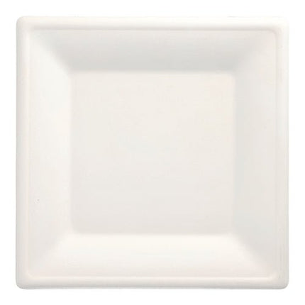 PAPSTAR 100 Teller, Zuckerrohr "pure" eckig, weiss