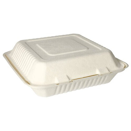 PAPSTAR Menüboxen Zuckerrohr "pure", ungeteilt, 8x25,5 cm | Karton (300 Stück)