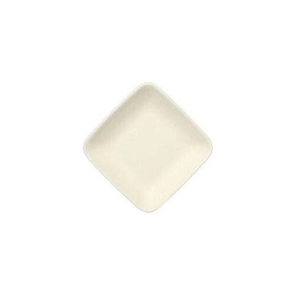 PAPSTAR Fingerfood Teller eckig, Zuckerrohr "pure", 6,5 cm, weiß | Schrumpffolie (12 Stück)