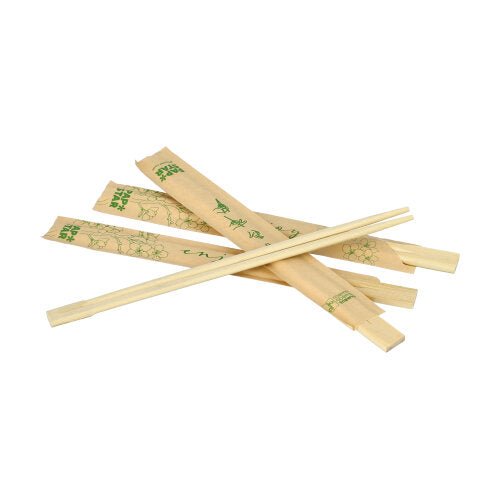 PAPSTAR Essstäbchen Bambus "pure", 21 cm, einzeln verpackt | Folie (100 Paare)
