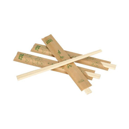 PAPSTAR Essstäbchen Holz "pure", 21 cm, einzeln verpackt | Folie (100 Paare)