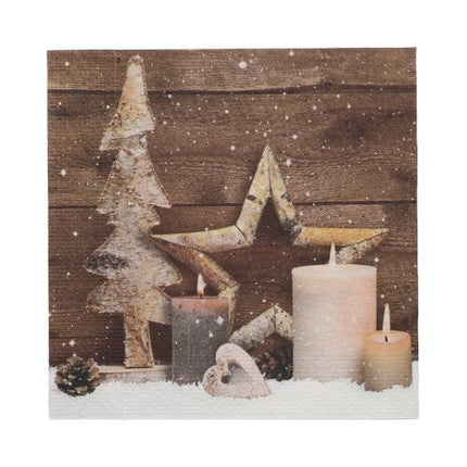 PAPSTAR 20 Servietten, 33 cm x 33 cm 3-lagig 1/4-Falz Design Set 5