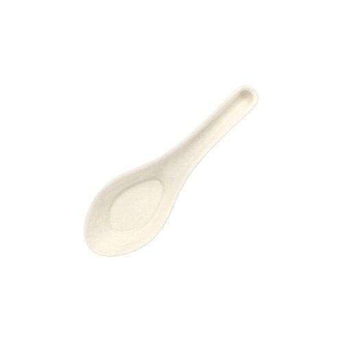 PAPSTAR Fingerfood Löffel Zuckerrohr "pure" 14,5 cm, Asia-Design | Schrumpffolie (50 Stück)