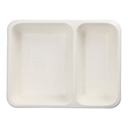PAPSTAR 50 Siegelschalen Zuckerrohr, PLA beschichtet 4,9 cm x 22,7 cm x 17,8 cm