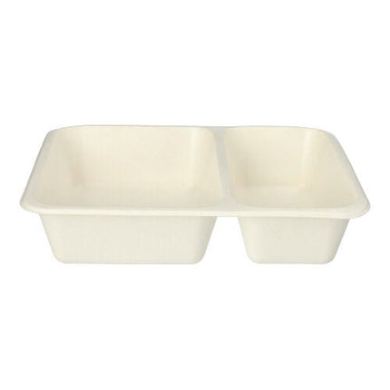 PAPSTAR 50 Siegelschalen Zuckerrohr, PLA beschichtet 4,9 cm x 22,7 cm x 17,8 cm