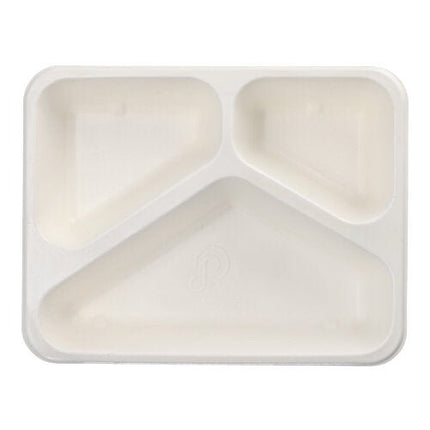PAPSTAR 50 Siegelschalen Zuckerrohr, PLA beschichtet 4,9 cm x 22,7 cm x 17,8 cm
