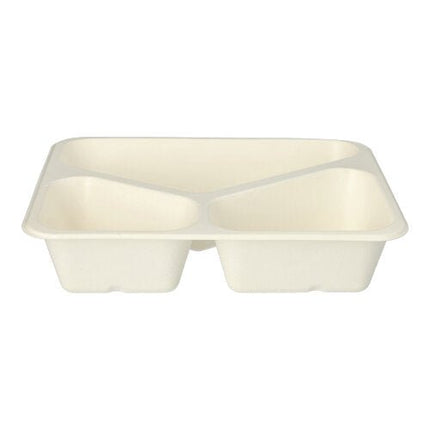 PAPSTAR 50 Siegelschalen Zuckerrohr, PLA beschichtet 4,9 cm x 22,7 cm x 17,8 cm