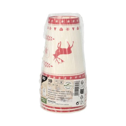 PAPSTAR 10 Trinkbecher, Pappe 0,2 L Ø 7 cm · 9,7 cm