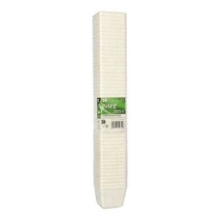 PAPSTAR 50 Fingerfood - Schalen, Zuckerrohr "pure" weiss