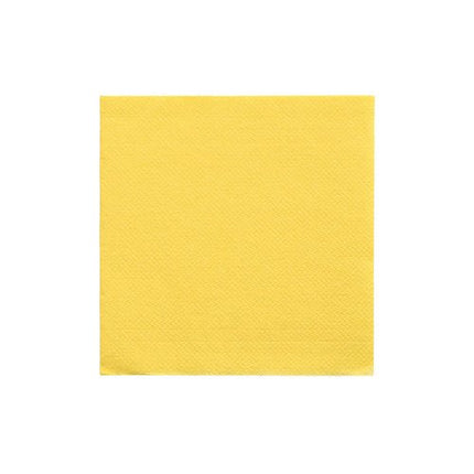 PAPSTAR Servietten 1/4-Falz, 24x24 cm gelb, "DAILY Collection" | Folie (20 Stück)