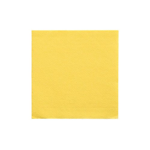 PAPSTAR Servietten 1/4-Falz, 24x24 cm gelb, "DAILY Collection" | Folie (20 Stück)