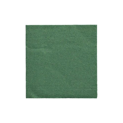 PAPSTAR Servietten 1/4-Falz, 24x24 cm dunkelgrün, "DAILY Collection" | Folie (20 Stück)