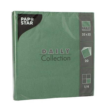 PAPSTAR 20 Servietten "DAILY Collection" 1/4-Falz 32 cm x 32 cm