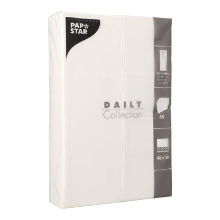 PAPSTAR 50 Servietten "DAILY Collection" 48 cm x 30 cm mit Besteckfalz