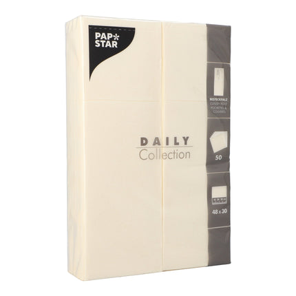 PAPSTAR 50 Servietten "DAILY Collection" 48 cm x 30 cm mit Besteckfalz