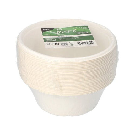 PAPSTAR 25 Schalen, Zuckerrohr "pure" Ø 17 cm