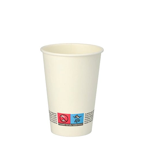 Starpak 100 Automatenbecher, Pappe "To Go" 0,18 l Ø 7 cm · 9,2 cm weiss | Folie (100 Stück)