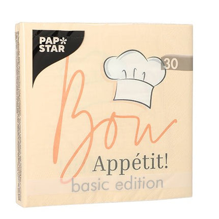 PAPSTAR 30 Servietten, 3-lagig 1/4-Falz 33 cm x 33 cm