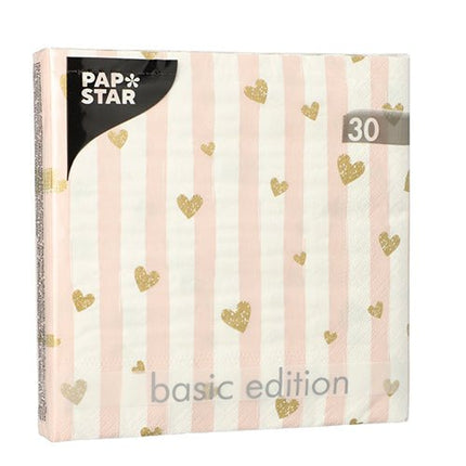PAPSTAR 30 Servietten, 3-lagig 1/4-Falz 33 cm x 33 cm