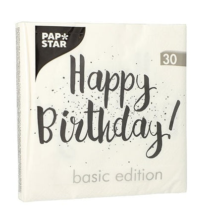 PAPSTAR 30 Servietten, 3-lagig 1/4-Falz 33 cm x 33 cm