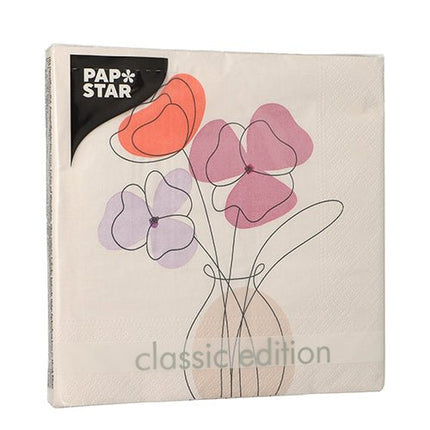 PAPSTAR 20 Servietten, 33 cm x 33 cm 3-lagig 1/4-Falz Design Set 1