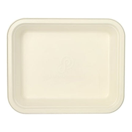 PAPSTAR Gastronorm-Behälter GN 1/2, Zuckerrohr, eckig, weiß | Packung (1 Stück)