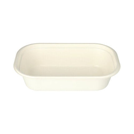 PAPSTAR Gastronorm-Behälter GN 1/4, Zuckerrohr, eckig, weiß | Packung (1 Stück)