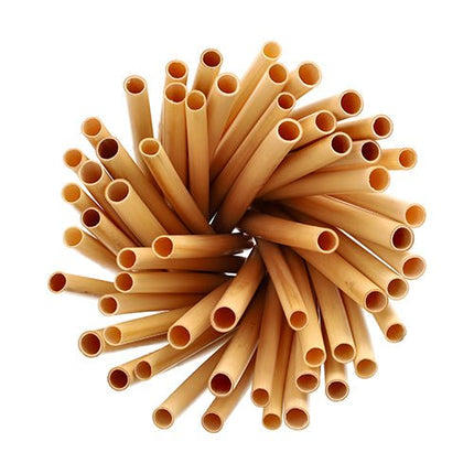 PAPSTAR Cocktail Trinkhalme Schilf "pure", 15 cm, Ø 7 mm | Faltschachtel (100 Stück)