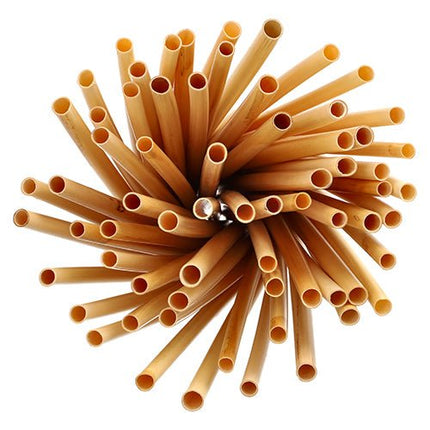 PAPSTAR Trinkhalme Schilf "pure", Ø 7 mm, 20 cm, umweltfreundlich | Faltschachtel (100 Stück)