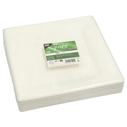 PAPSTAR 50 Teller, Zuckerrohr "pure"