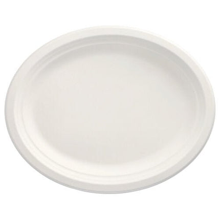 PAPSTAR 12 Teller, Zuckerrohr "pure" oval