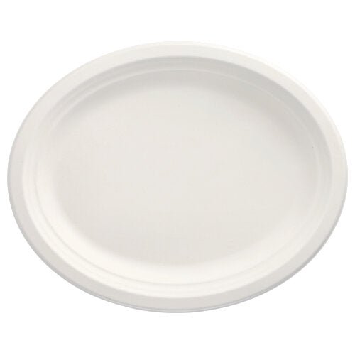 PAPSTAR 12 Teller, Zuckerrohr "pure" oval