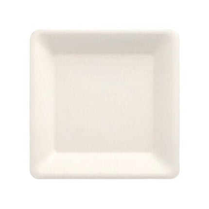 PAPSTAR 12 Teller, Zuckerrohr "pure" eckig, weiss