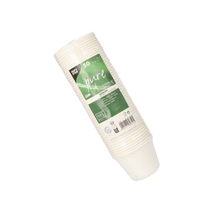 PAPSTAR 50 Schalen, Zuckerrohr "pure" weiss