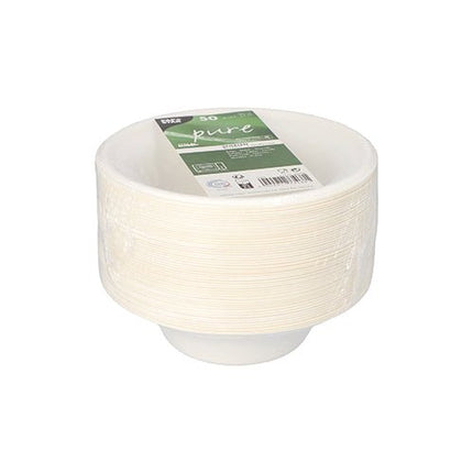 PAPSTAR 50 Schalen, Zuckerrohr "pure" weiss