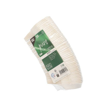 PAPSTAR 50 Fingerfood - Schalen Zuckerrohr "pure" weiss "Hexagon"