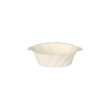 PAPSTAR Fingerfood Schalen Zuckerrohr, 3x9,5x6 cm, weiß, "Wave" | Folie (50 Stück)
