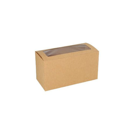PAPSTAR 25 Cupcake-Kartons eckig 10 cm mit Sichtfenster aus PLA