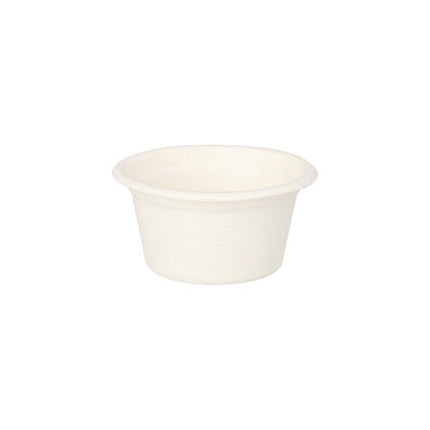 PAPSTAR Dressingschalen aus Zuckerrohr, 6 cm, weiß, umweltfreundlich | Schrumpffolie (50 Stück)