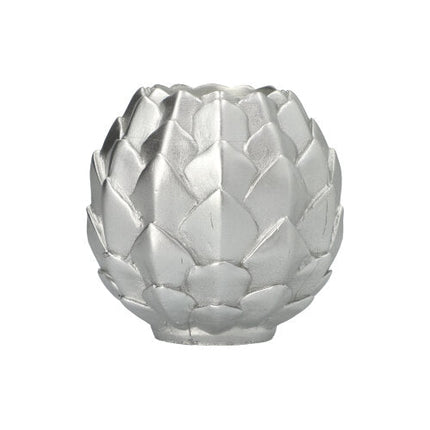 Starpak Kugelkerze Ø 10 cm silber "Pine Cone" | Folie (1 Stück)