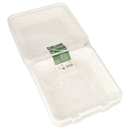 PAPSTAR 25 Menüboxen, Zuckerrohr "pure" weiss