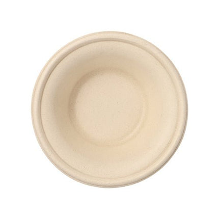 PAPSTAR Schalen aus Zuckerrohr "pure", Ø 15,5 cm, natur, 380 ml | Schrumpffolie (50 Stück)