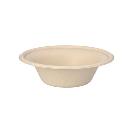PAPSTAR Schalen aus Zuckerrohr "pure", Ø 15,5 cm, natur, 380 ml | Schrumpffolie (50 Stück)