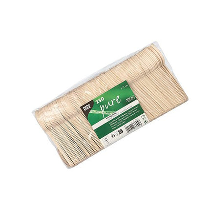 PAPSTAR Kaffeelöffel Holz "pure", 11 cm, umweltfreundlich und stabil | Folie (250 Stück)